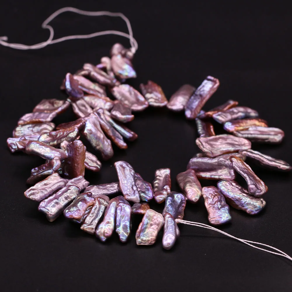 Natural Freshwater Baroque Pearl Beading Colorful Pipa Pearl Beads for Jewelry Making Necklace DIY Bracelet 8x20mm