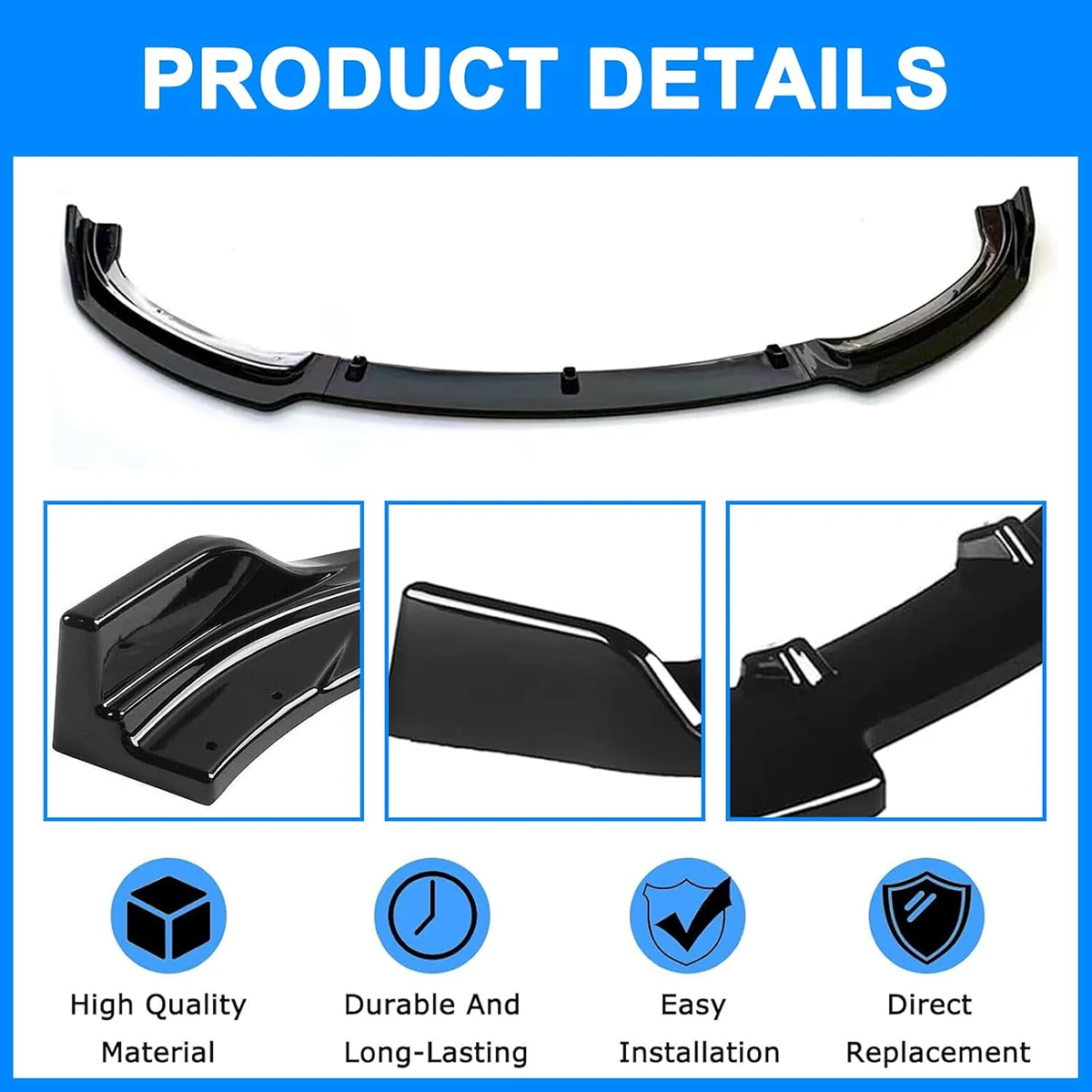 Stoßstangenlippe für BMW 3er Serie F30 F31 F35 2012-2015 320i/328i/330i/335i/340i Frontstoßstangen-Spoilerlippe Splitter Karosserie-Kit Tuning – Detail 3