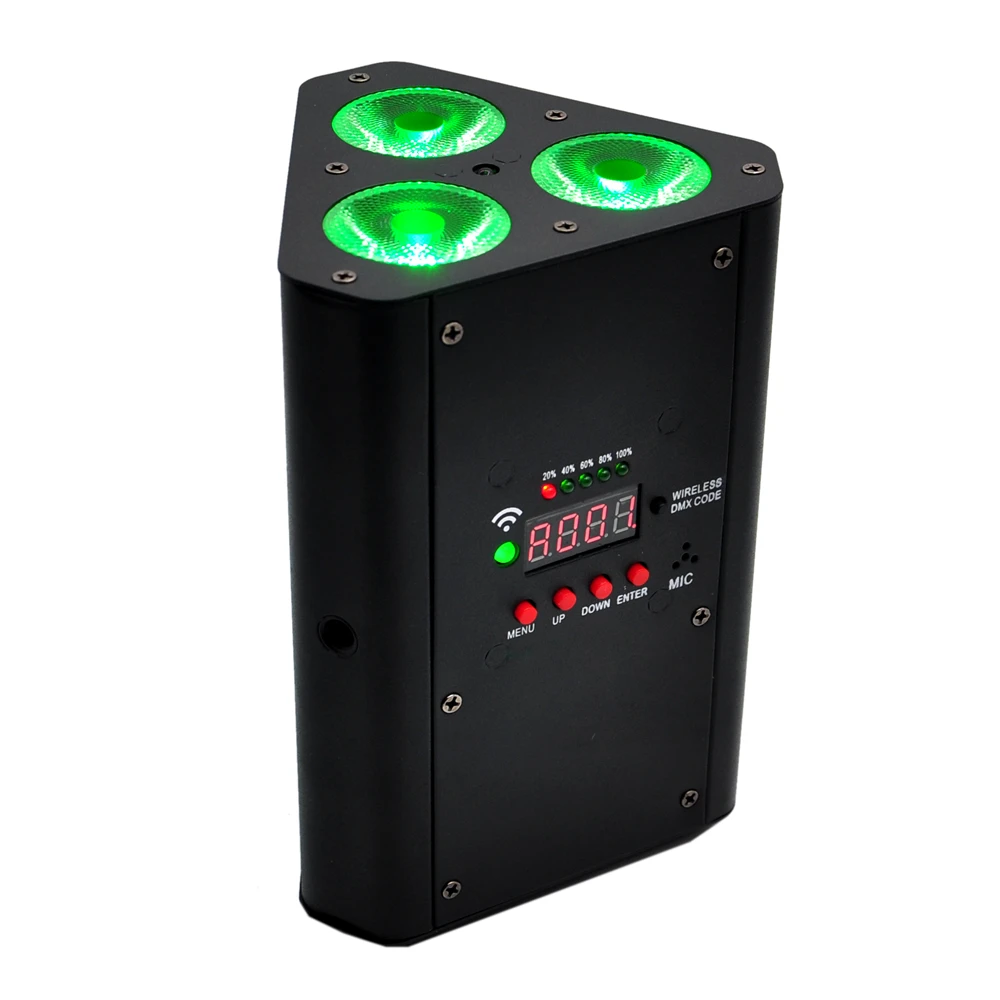 TIPTOP-Lumière LED Par à Batterie LeicAngle, Mini Taille, Infrarouge, Télécommande DMXorgControl, Truss Par, Power IN OUT, 3x12W, RGBW, 4 en 1