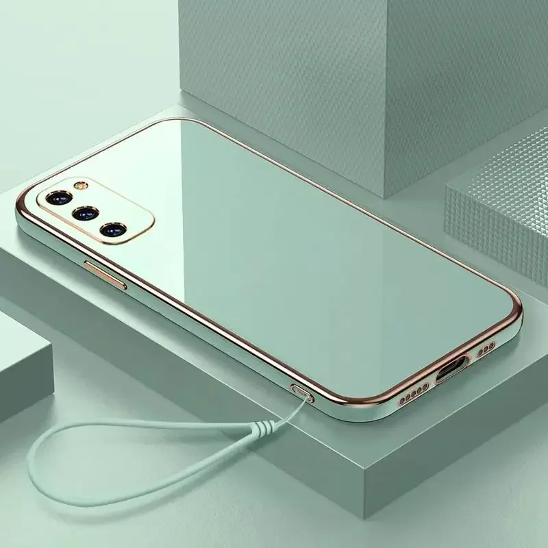 삼성 S20 S20 + 럭셔리 도금 갤럭시 S20 플러스 S20 FE 전화 케이스 충격 방지 소프트 TPU 실리콘 뒷면 커버