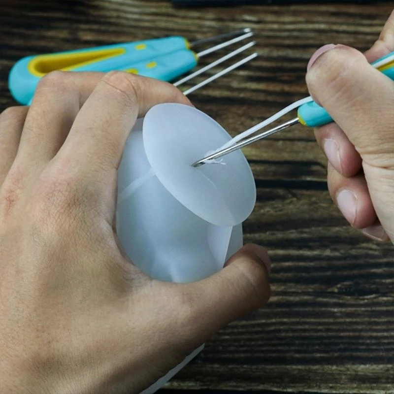 

3 шт./компл., ручные дрели с круглым отверстием и конусом, практичный перфоратор, игла, фитиль для свечи, простой в инструмент