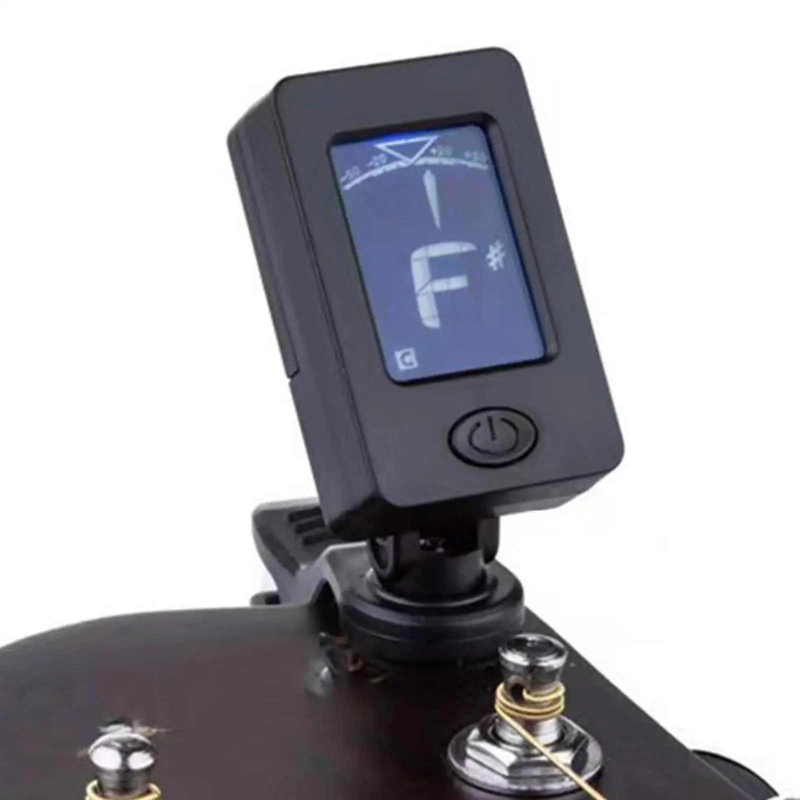 T-02 Guitar Tuner Chromatic Clip-on Tuner LCD Display Mini Size Tuner for Acoustic Guitar Ukulele Violin ﻿