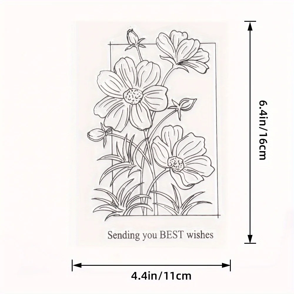 Bloom Flowers Rubber Clear Stamps Diy Scrapbooking Photo Album Decoration Card Making Material Journal Vintage Transparent Stamp