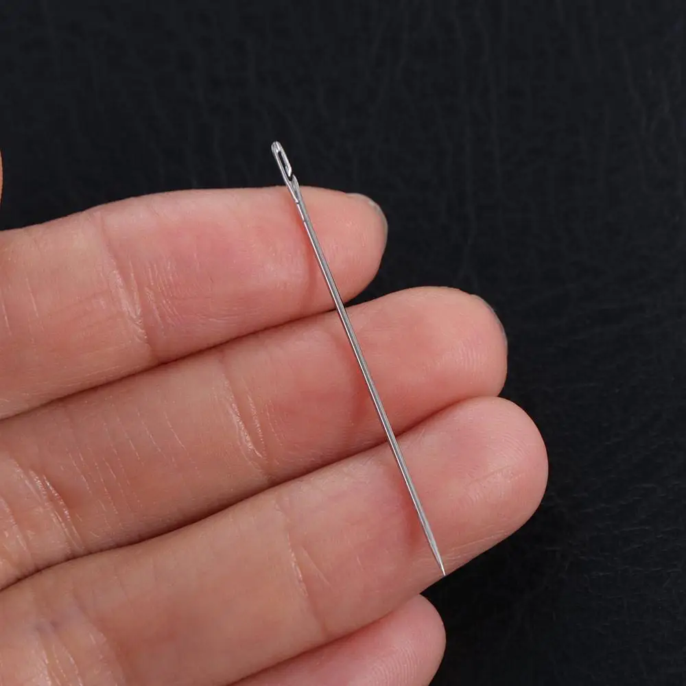 12Pcs Elderly Needles Side Hole Blind Needle Multi-size Premium Sewing Needles Stainless Steel Ideal Threading Needles Fabrics