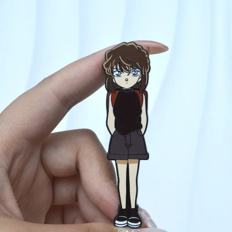 

Hot Anime Detective and Conans Series Metal Brooch Cartoon Character Anita Hailey Creativity Cute Printing Badge Pendent Gifts