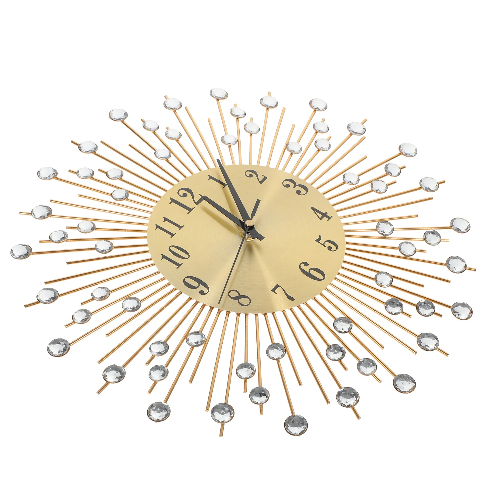 

3D Decorative Room Silent Quartz Wall Metal Modern Clocks For Walls Art Clock Home Decor Gift Modern Clock (Gold)