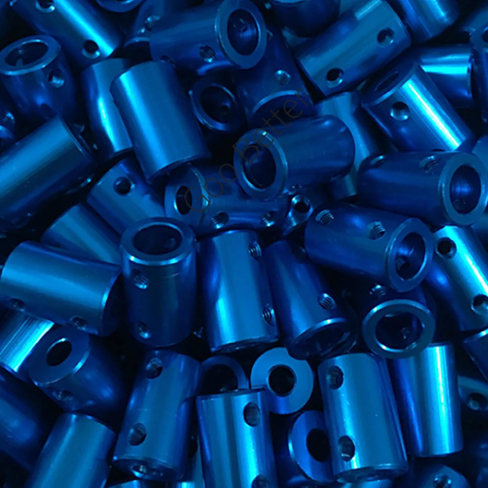 2Pc 3mm/3.17mm/4mm/5mm/6mm/6.35mm/7mm/8mm/10mm Colorful Aluminum Alloy Rigid Shaft Coupler Rigid Coupling Motor Connector