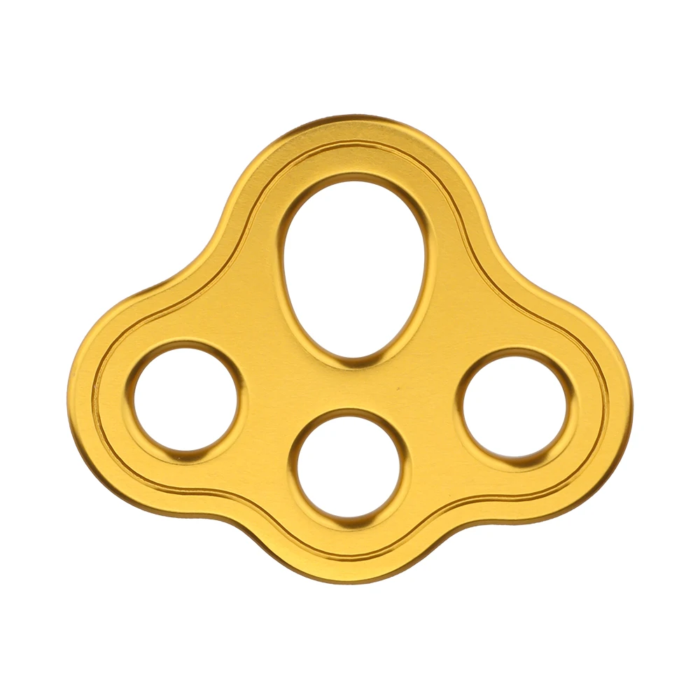50KN Yoga Force Plate Rigging Plate Climbing Aluminum Bear Paw4 Holes Paw Rigging Plate Paw Anchor Multipliers Rope Divider