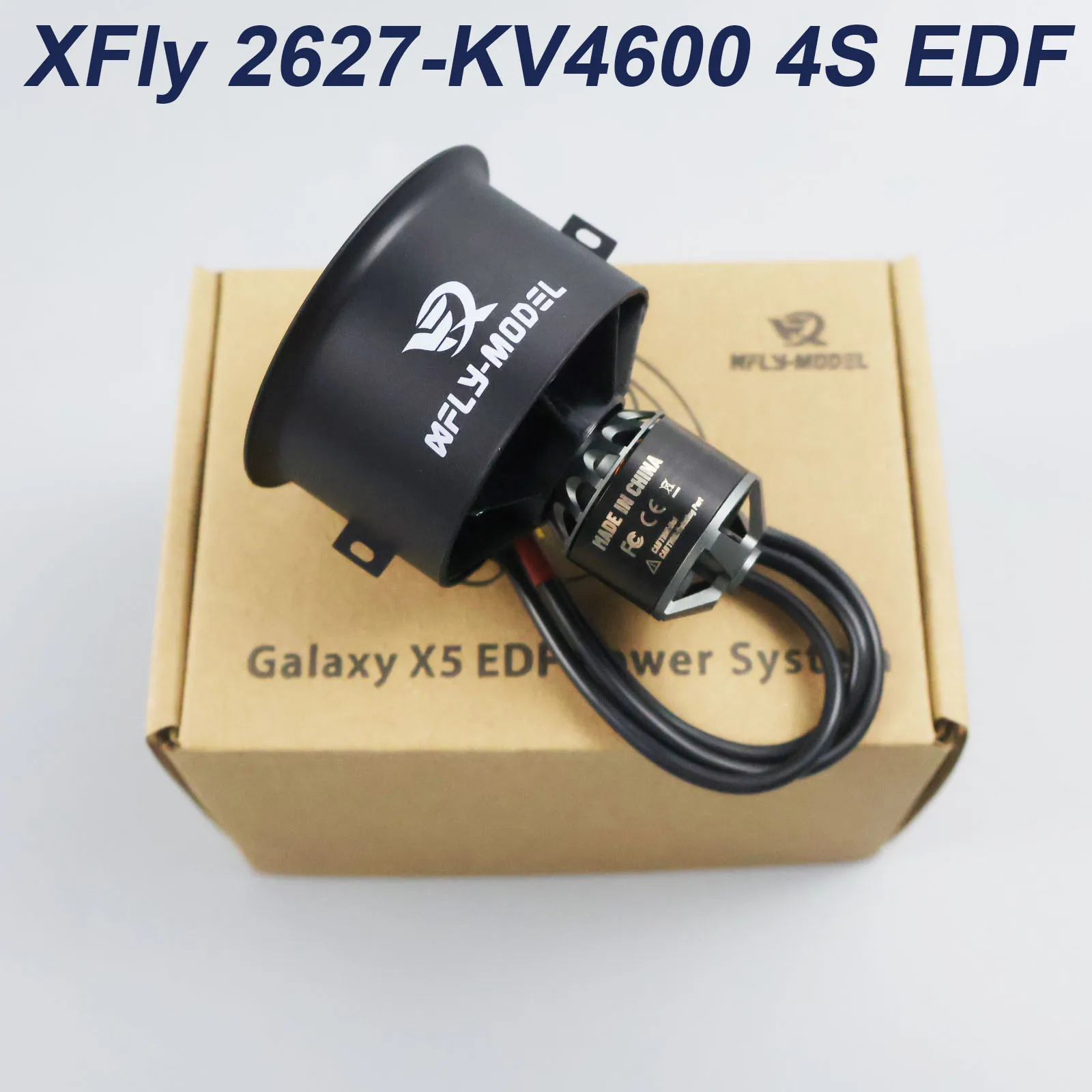 XFly 2627-KV4600 4S EDF Power System Ducted Fan 50mm 12-Blades Galaxy X5 Brushless Outrunner Motor for Rc Jet Aircraft DIY