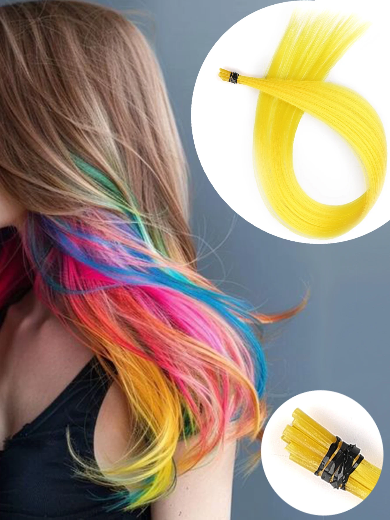 

10 прядей в упаковке, яркие синтетические удлинители волос с перьями, парик из высокотемпературного волокна, аксессуары для женщин