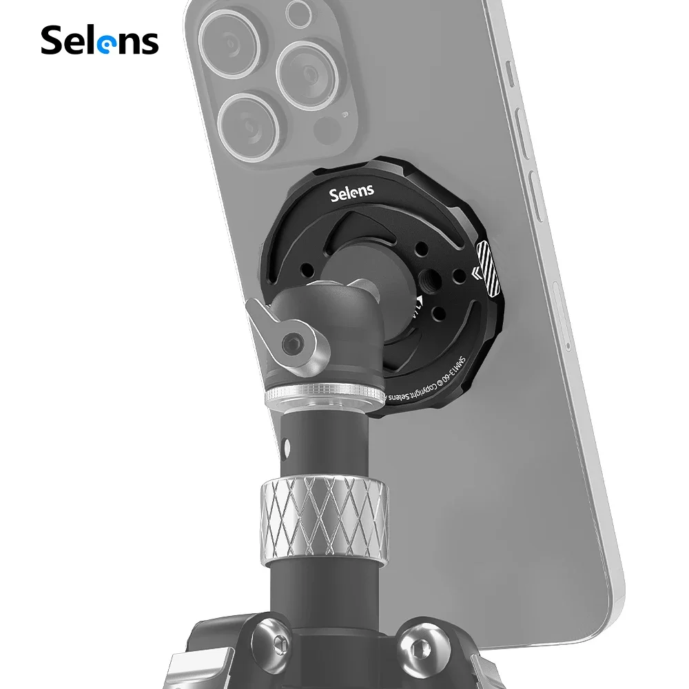 Selens Magnetischer Saugständer, tragbarer Handyständer, Autotelefonhalter, Ständer mit 1/4 Löchern für iPhone 15/Huawei Mate 60