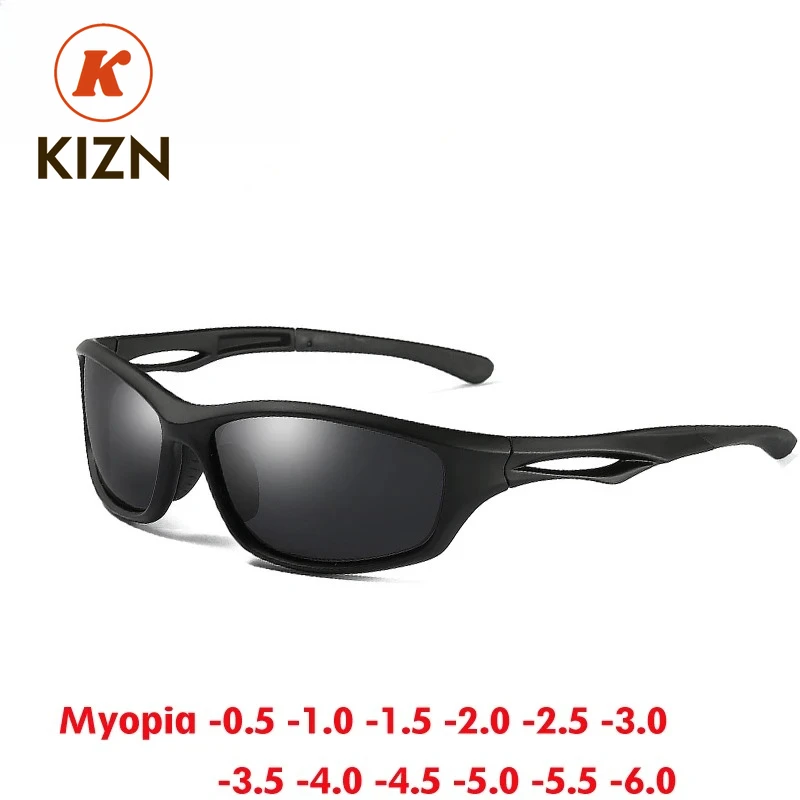 

KIZN Polarized Myopia Sunglasses TR90 Men Women Classic Sport Driving Glasses Male Colorful Lenses Customized Prescription UV400
