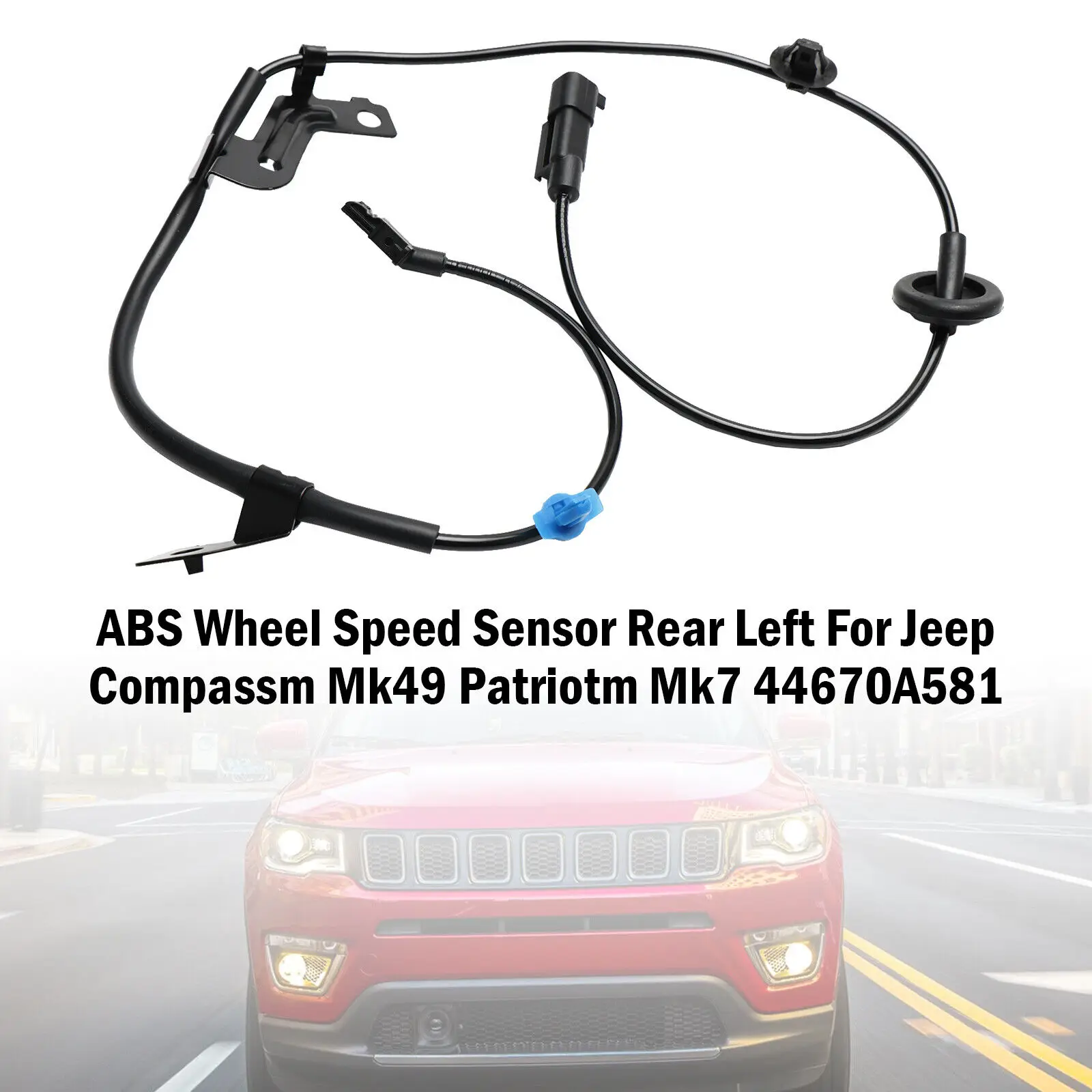 ABS wheel speed sensor, left rear, suitable for Jeep Compassm Mk49 Patriotm Mk7 44670A581U4-