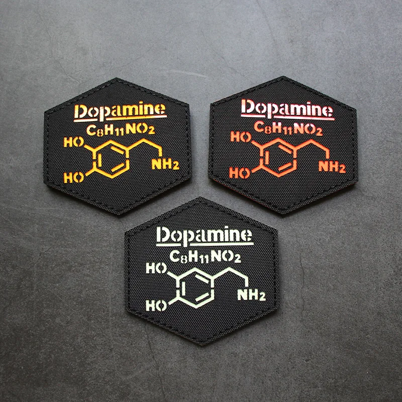 Dopamine IR Reflection Nylon Cutting Patches Outdoor Luminous Tactical Badges For Clothing Backpack DIY Sticker Decorate