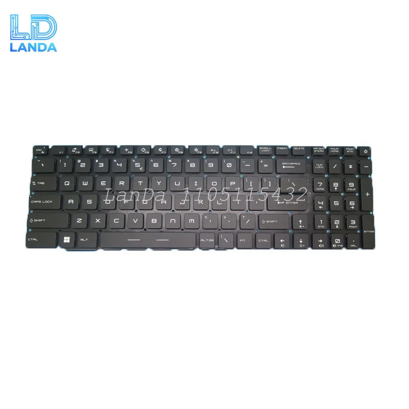 Laptop Per Key RGB Backlit Keyboard For MSI Vector GP77 13V 13VG 13VG-015TR 13VF English US Black No Frame New
