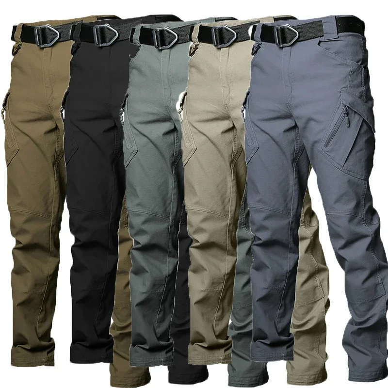 Military Tactical Hiking Pants Men Multi-pocket Washed Overalls Loose Cotton Male Quick Dry Wear Resistant Size S-3XL Trousers