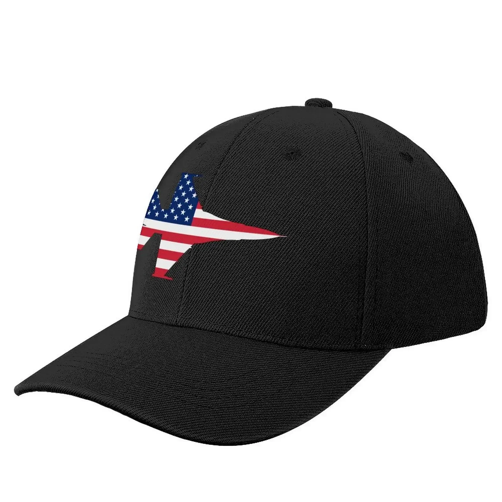 Flag of the United States of America in shape of F-16 Fighting Falcon Baseball Cap summer hat cute Golf Hat Boy Women's