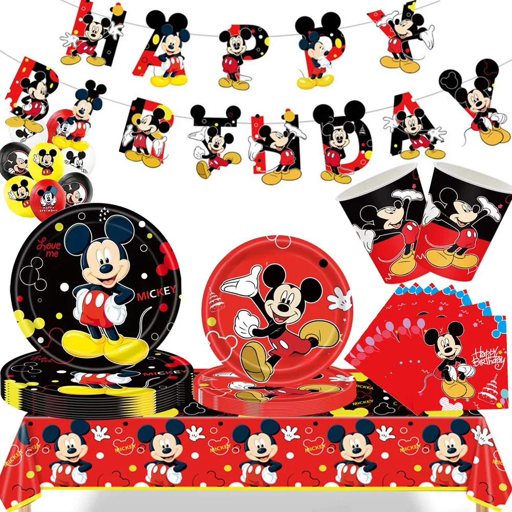 

Disney Minnie Mouse Birthday Decoration Set Cute Cartoon Theme Tableware Plates Napkins Straw Balloons for Kids Party Supplies