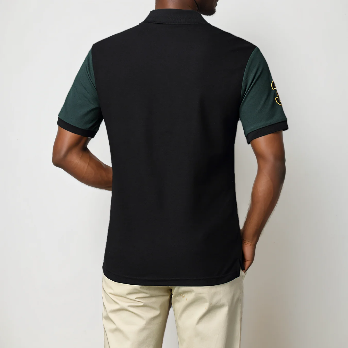 Men\'s polo shirt MIRACLE embroidery stitching color contrast classic fashion original design polo collar pure cotton breathable