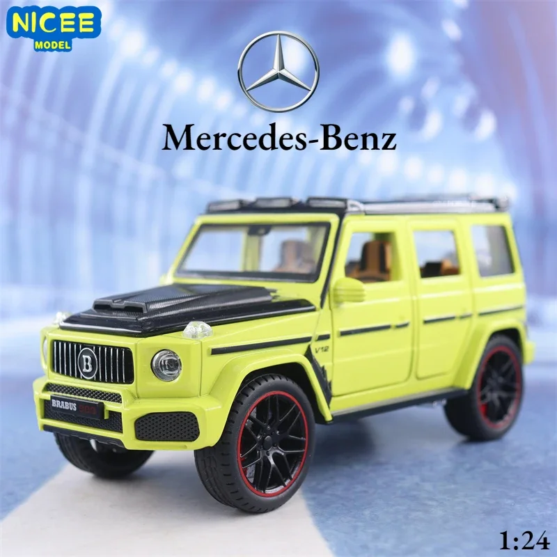 1:24 Mercedes-Benz G63 Off-Road Auto Simulatie Diecast Metalen Legering Model Auto Geluid Licht Pull Back Collectie Kids Speelgoed Cadeau X59