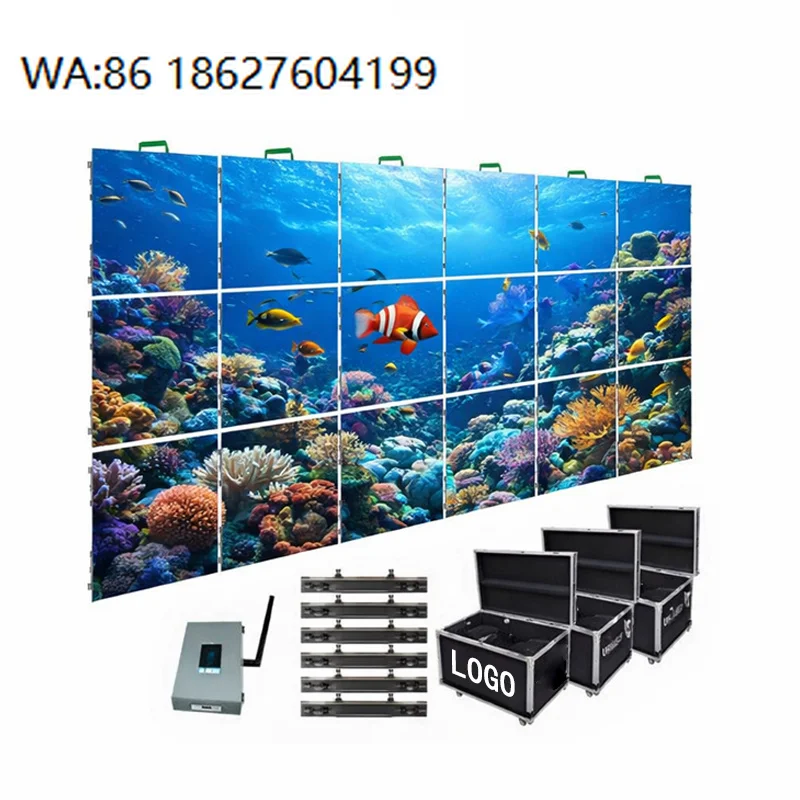 synchronous asynchronous control system Easy Install P26 P39 P481 Movable Rental LED Video Wall Portable Display for Indoor Out