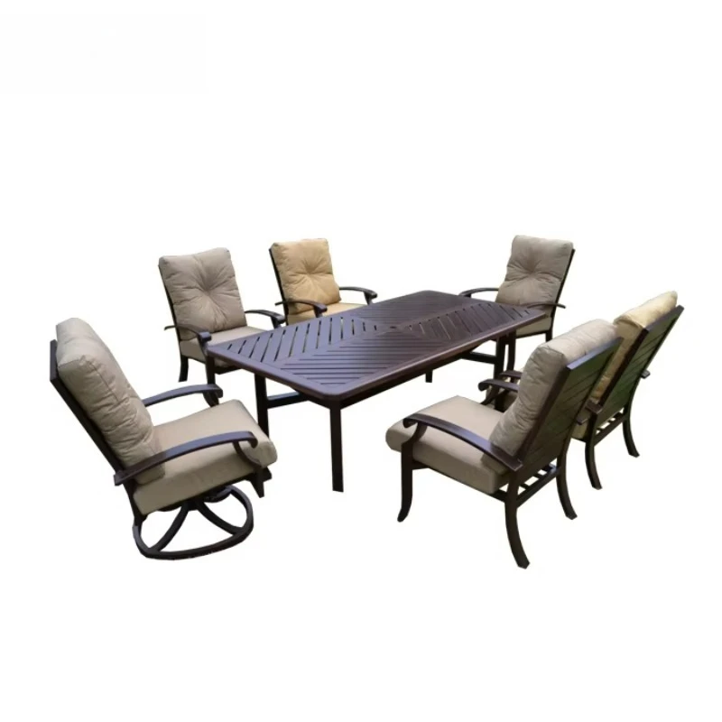 Modern style luxury furniture garden aluminum rotating rocking chair price