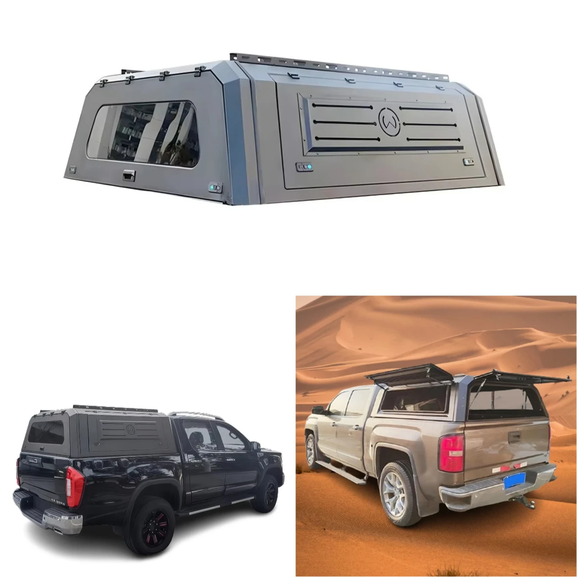 

Waterproof Retractable Locking Truck Toppers Canopy Pickup Hardtop for Silverado 1500/2500/3500 Colorado SSangyong