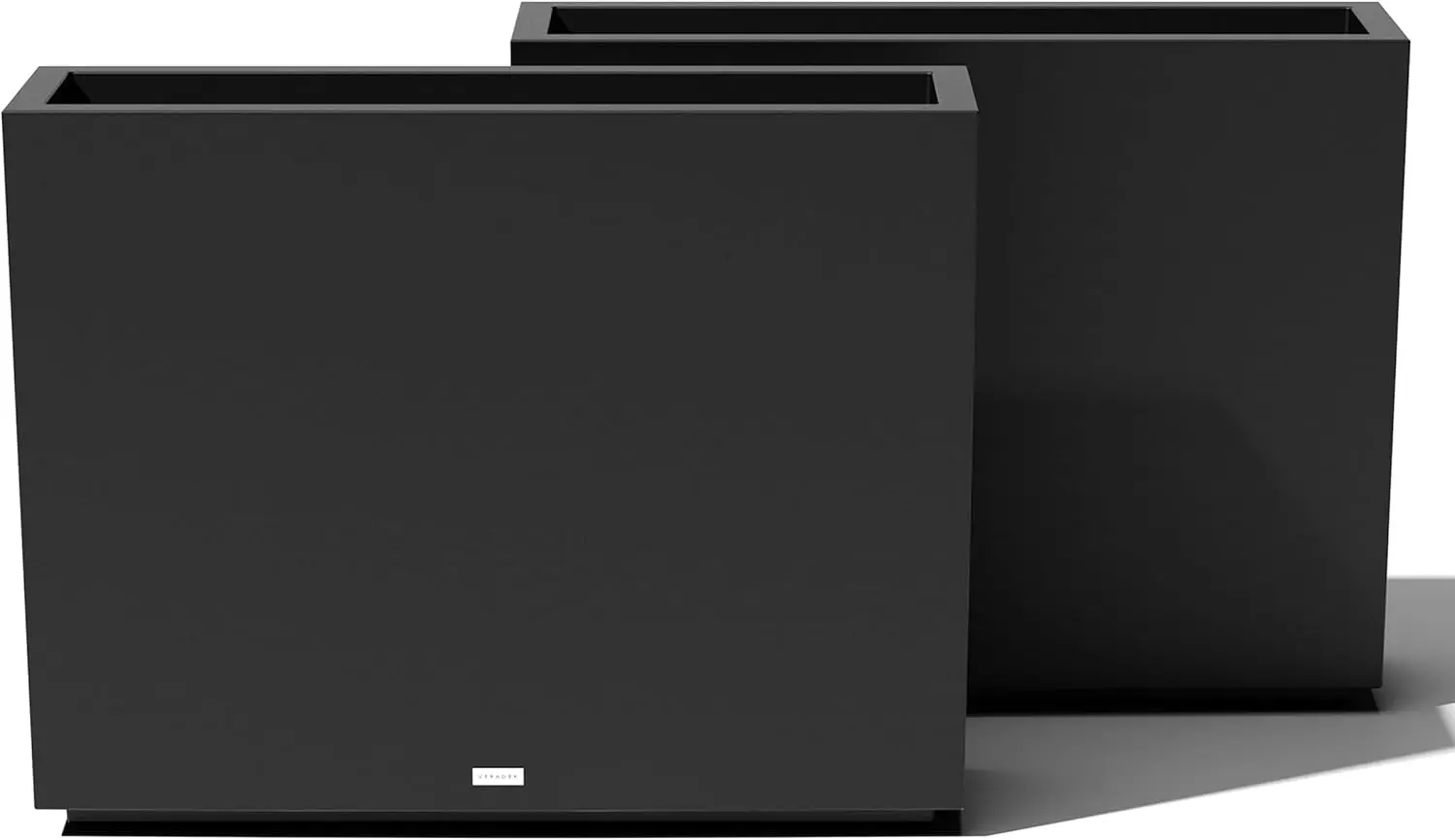 

Высокий прямоугольный пластиковый кашпо для внутреннего или наружного патио/ крыльца | Прочное всепогодное со съемным ведром-вставкой