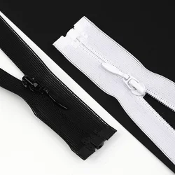 3# Nylon Invisible Zipper Black White Open End Long Zips Sewing Clothing Garment Hidden Zipper Crafts Accessories 30cm-90cm