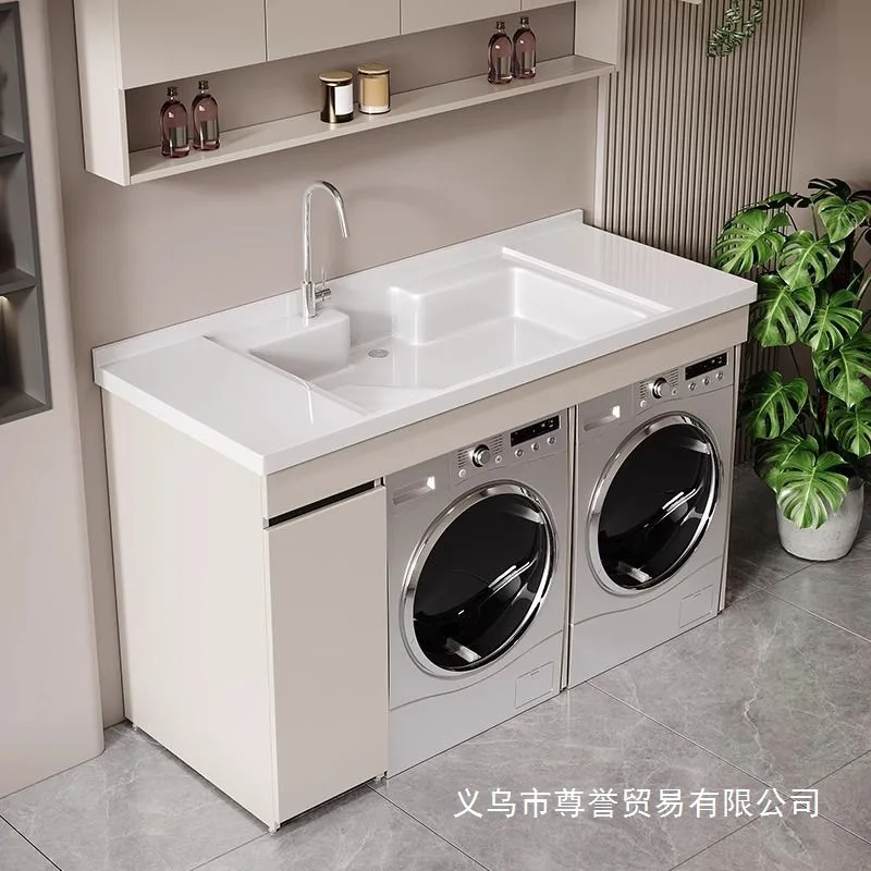 LH balcony integrated cabinet hand washing pool basin corner cutting is now made of honeycomb aluminum washboard