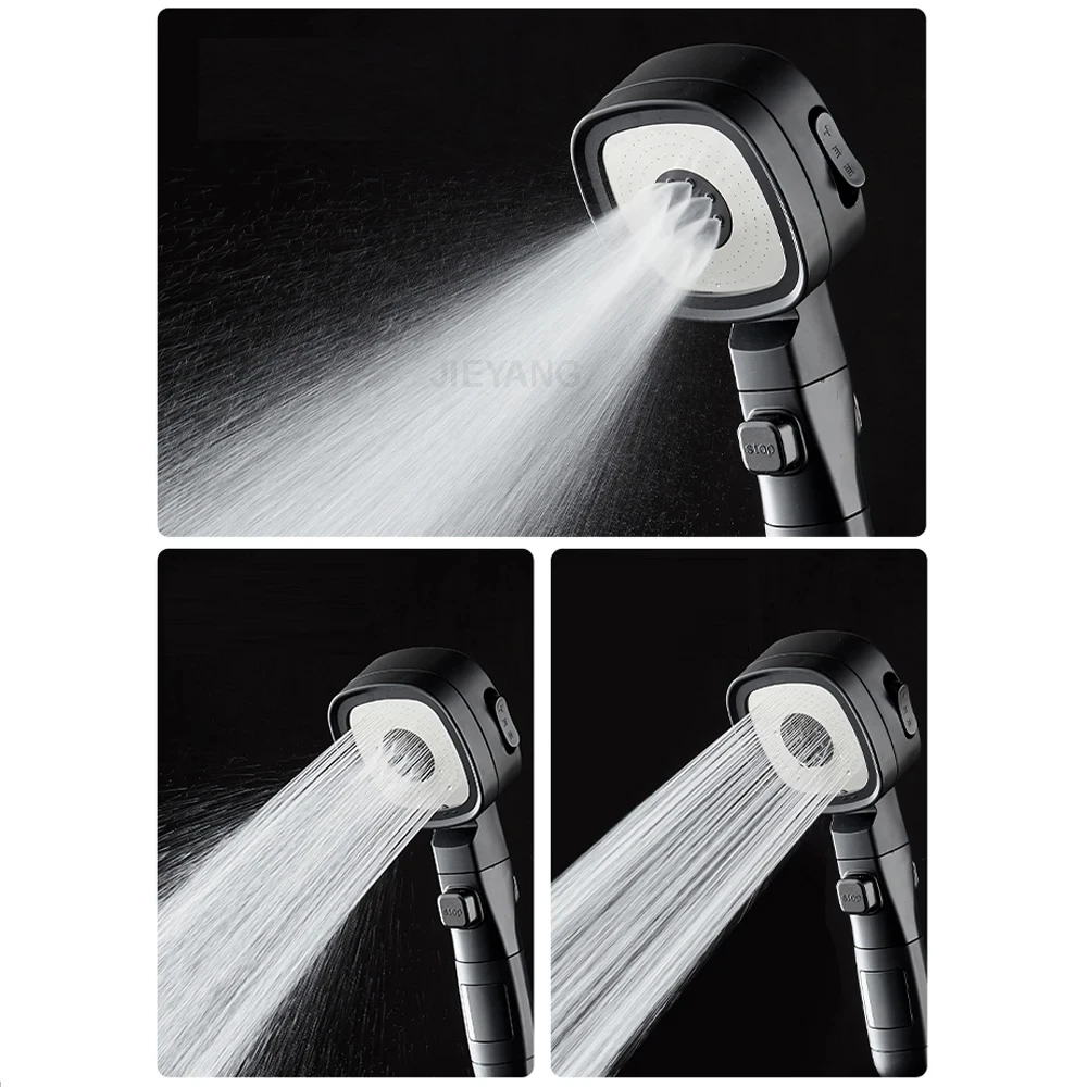 High Pressure Handheld Bathroom Shower Head Water Saving Showerhead Pressurized Adjustable Spray LED Digital Temperature Display