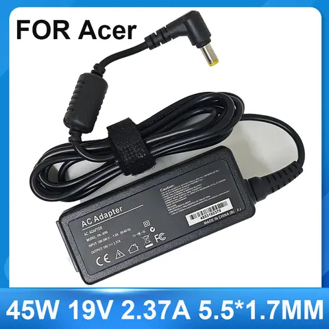 Cargador para portátil Acer Aspire 3, A314-31, A515-51-3509, portátil, 45W, 19V, 2.37A, 5,5x1,7 MM