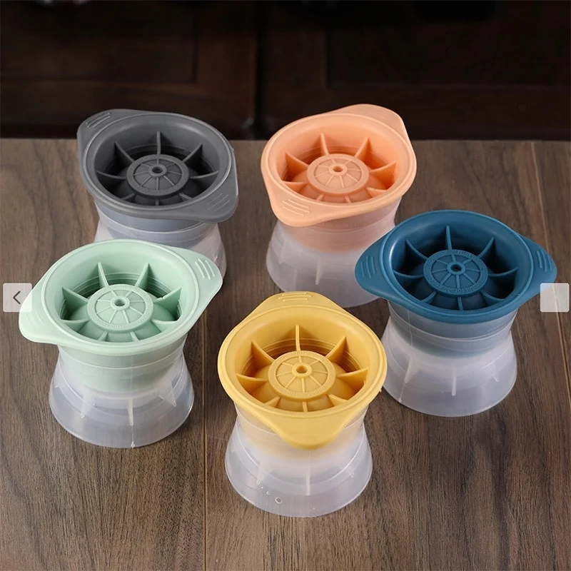Silicone Ball Shape Tray Mold for Whiskey Ice Cubes Cocktail Accessories and Ice Maker for Bars and Bricks Ice Cream Tool