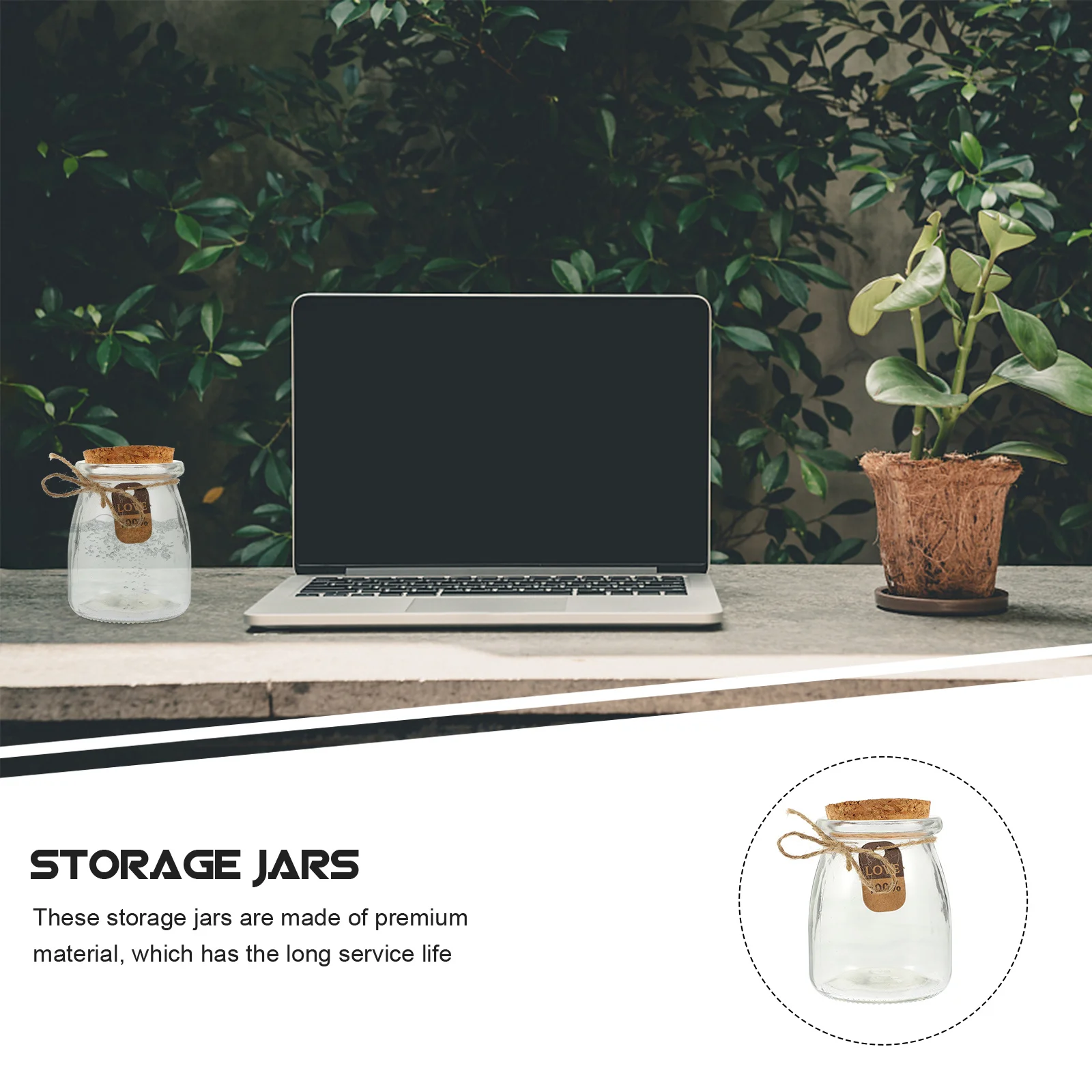 

10Sets Mini Honey Jars Lightweight Portable Storage Jars for Food Preservation Home Kitchen Glass Yogurt Pudding Jelly Bottles