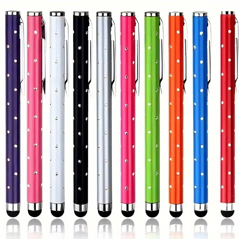 2pcs Sparkle Rhinestone Stylus Pen, Universal Touch Screen Pen for Apple Samsung Android, Precise Writing Drawing Gift