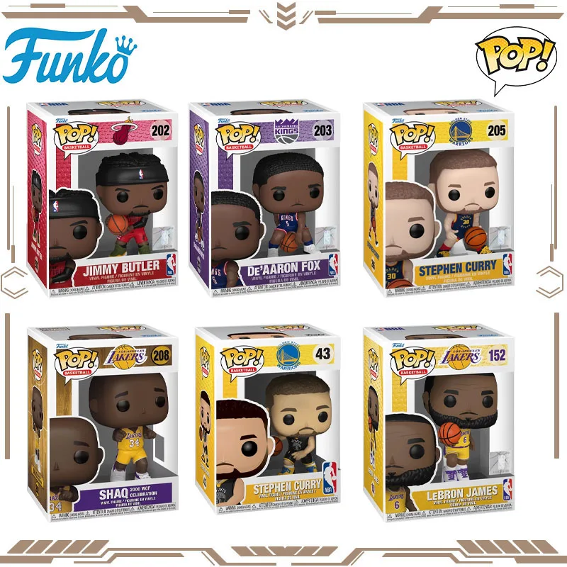 

Funko POP оригинальный Джимми Батлер Шак Стивен Карри Леброн Джеймс фигурку игрушки для мальчиков и девочек подарок коллекционные украшения