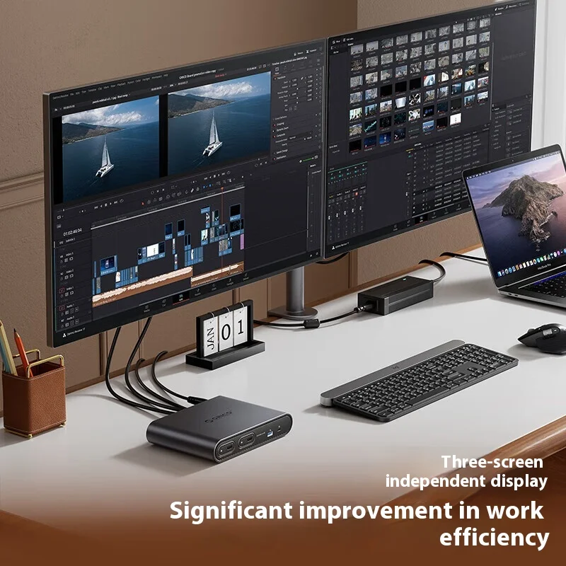 ORICO PTM2 Stations d'accueil détachable M2 boîte de disque SSD NVMe double emplacement externe multi-interface Hub d'extension personnalisé