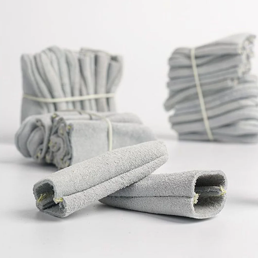 

5Pcs Thimble Finger Protectors Cowhide Finger Guards for Sewing Needlework Craft DIY Hand Quilting Safety Covers