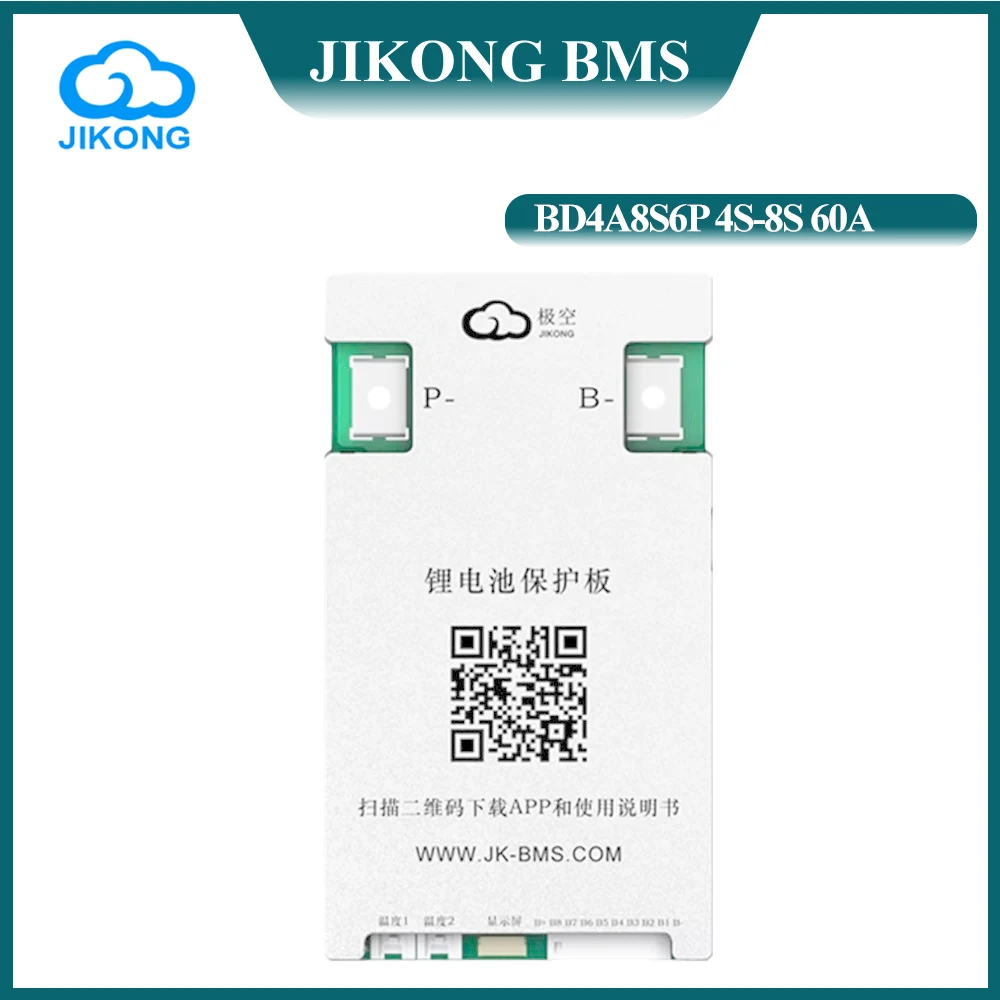 JKBMS JK BD4A8S6P 12V 24V for Lifepo4 Li-ion LTO Battery 0.4A Active Balance Current 4S 5S 6S 7S 8S Bluetooth JIKONG Smart BMS