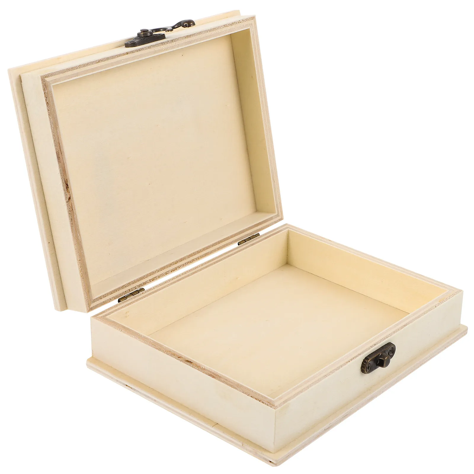 

Необработанная деревянная шкатулка для хранения, набор для творчества, органайзер для украшений, подарки на день рождения, свадьбу, праздники, украшение ручной работы