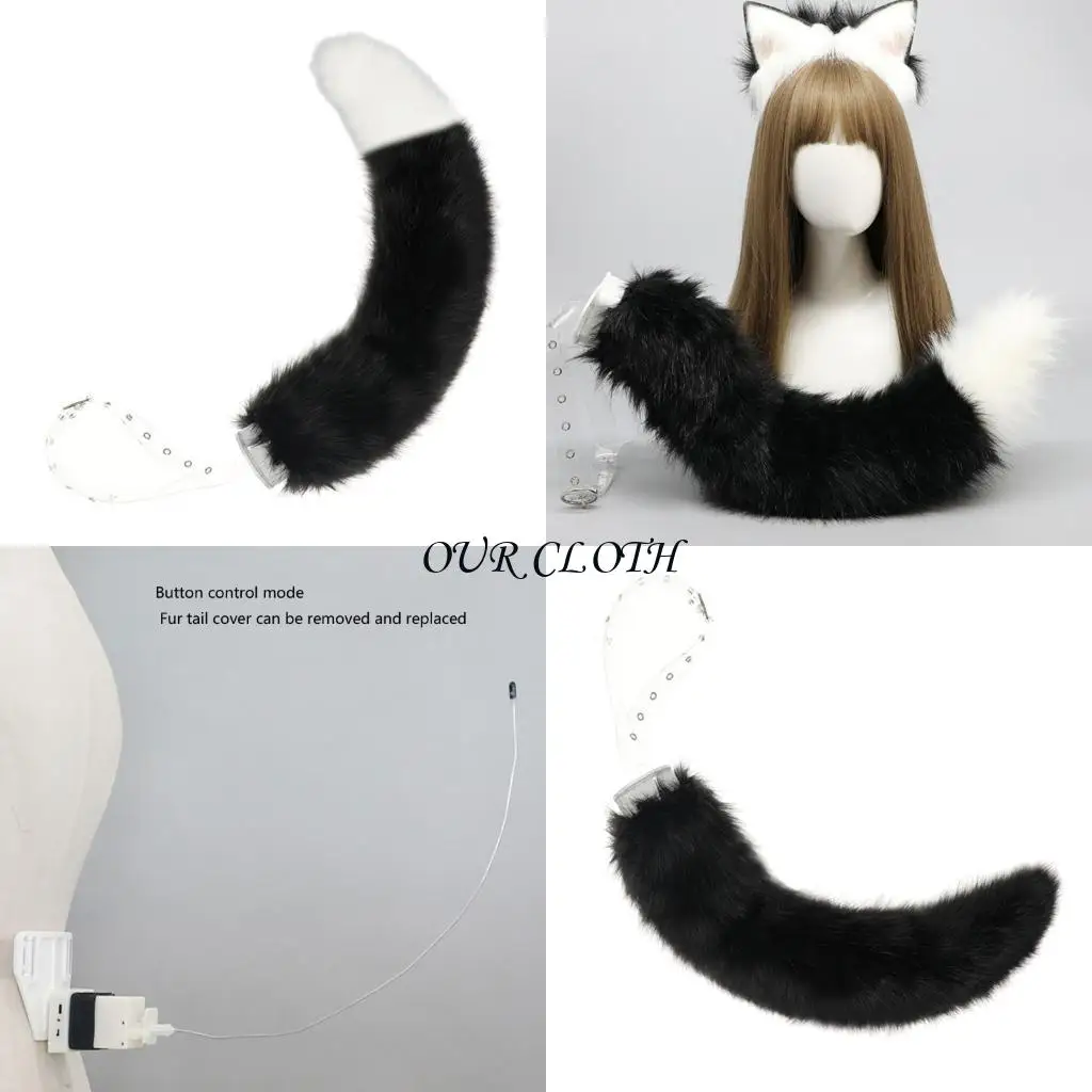 

Faux Furs Wolf Foxes Catstail Electric Animal Cosplay Costume y1ac