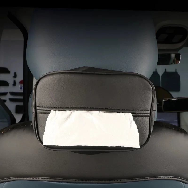 Fit for Deepal G318 Automobile Seat Back Hanging Style Leather Tissue Box Automobile Interior Modification Accessories