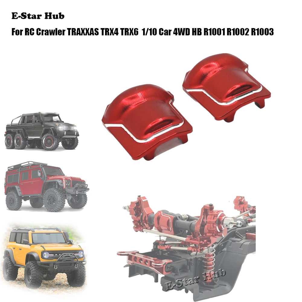 Front and Rear Axle Rear Covers for RC Crawler TRAXXAS TRX4 TRX6  1/10 Car 4WD HB R1001 R1002 R1003 Metal Upgrade Parts