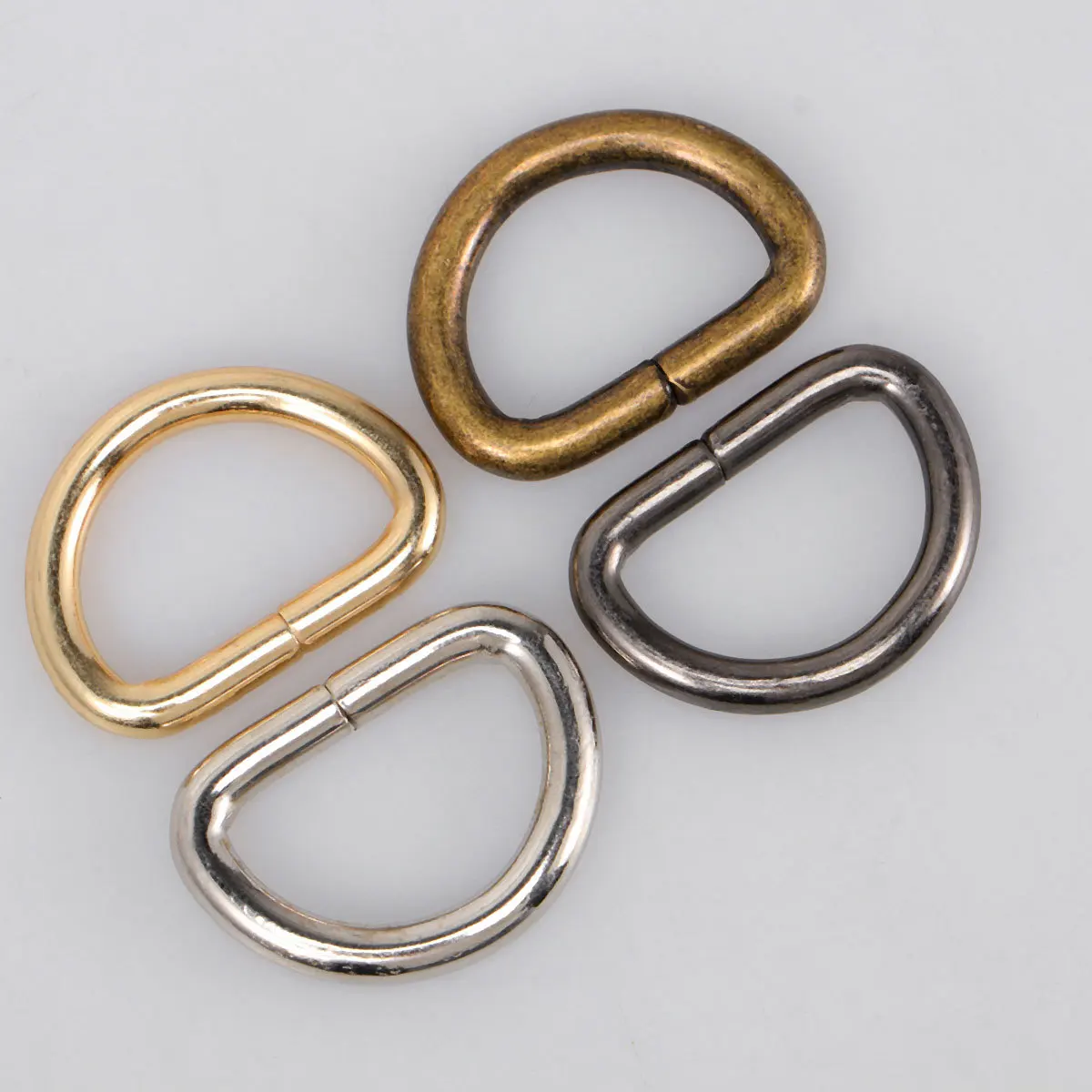 

40 pcs 2Cm D Ring For Luggage Backpack Clothes Zinc Alloy Metal D Buckle Heavy Duty Anti-Slip For Diy Craft Handicraft Not Rust