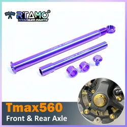 RTAMO Gr5 Titanium Front Rear Wheel Set Bolts with Nuts for Yamaha Tmax 560