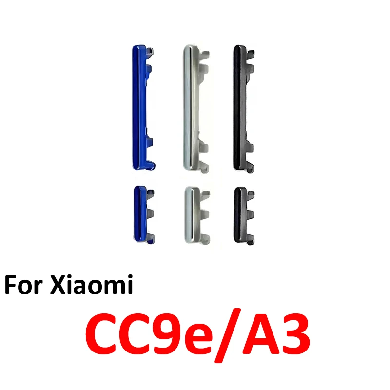 Phone Power Volume Button For Xiaomi MI CC9e A3 New On Off Up Down External Key Internal Flex Cable Repair Parts Black Blue image 3