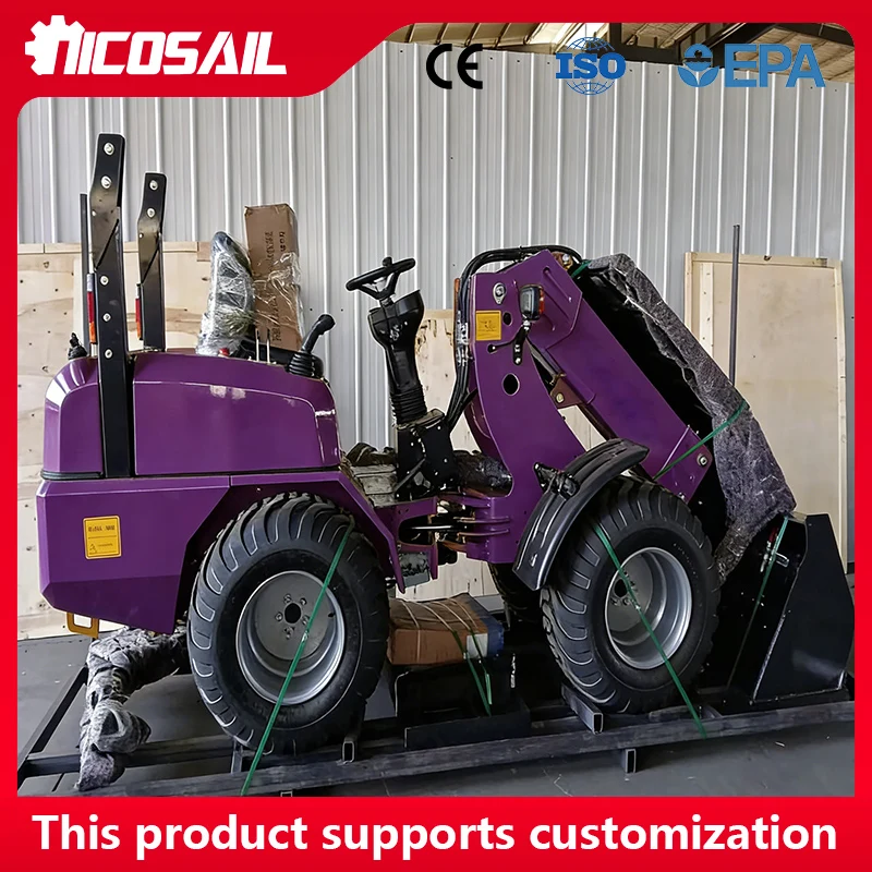 

The telescopic boom wheel loader is equipped with an optional Euro 5 engine compact articulated loader