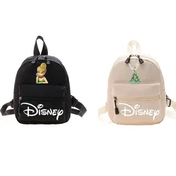 Mini sac à dos Disney Tinker Bell pour femmes, sac de voyage mignon pour adolescentes, sacs à dos à la mode avec cœur, style Chimimprimés, nouveau, 2024