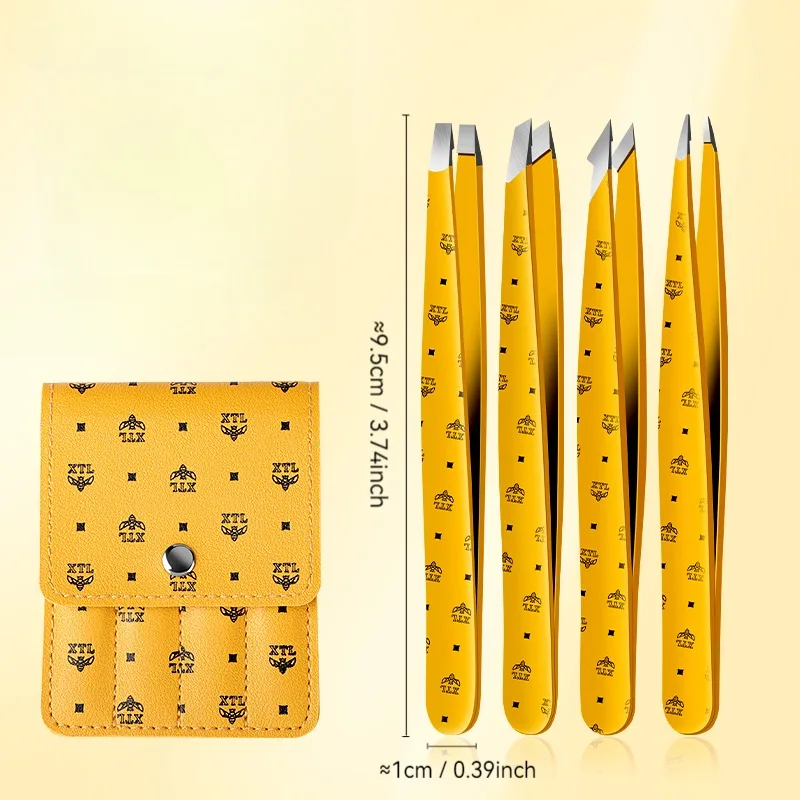 Cmgf高精度眉毛クリップピンセット、トリミングと摘み取りプライヤーセット、つけまつげカーラー、1個、4個