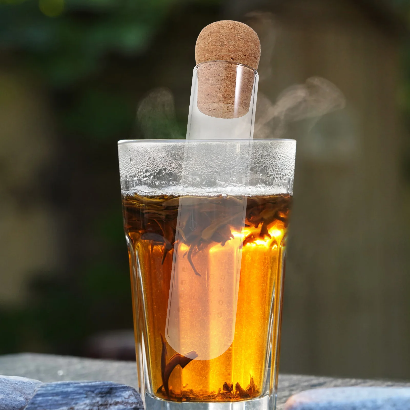 

1pcs Glass Infuser Tube Filter For Loose Leaf Tea Reusable Portable Brewing Tool Kitchen Office Household Tea Strainer Accessory